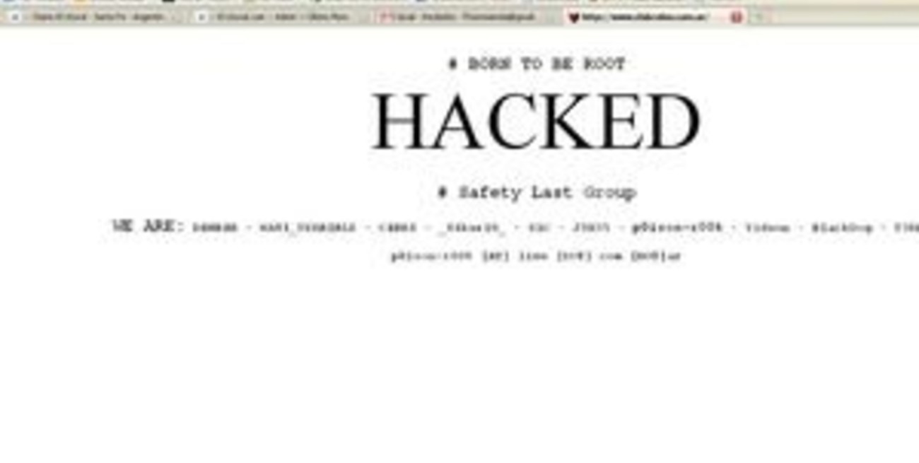 Hackearon el sitio oficial