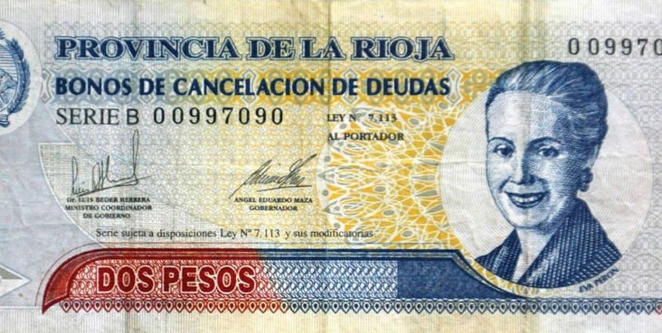 Evita fue la cara de un bono de $ 2