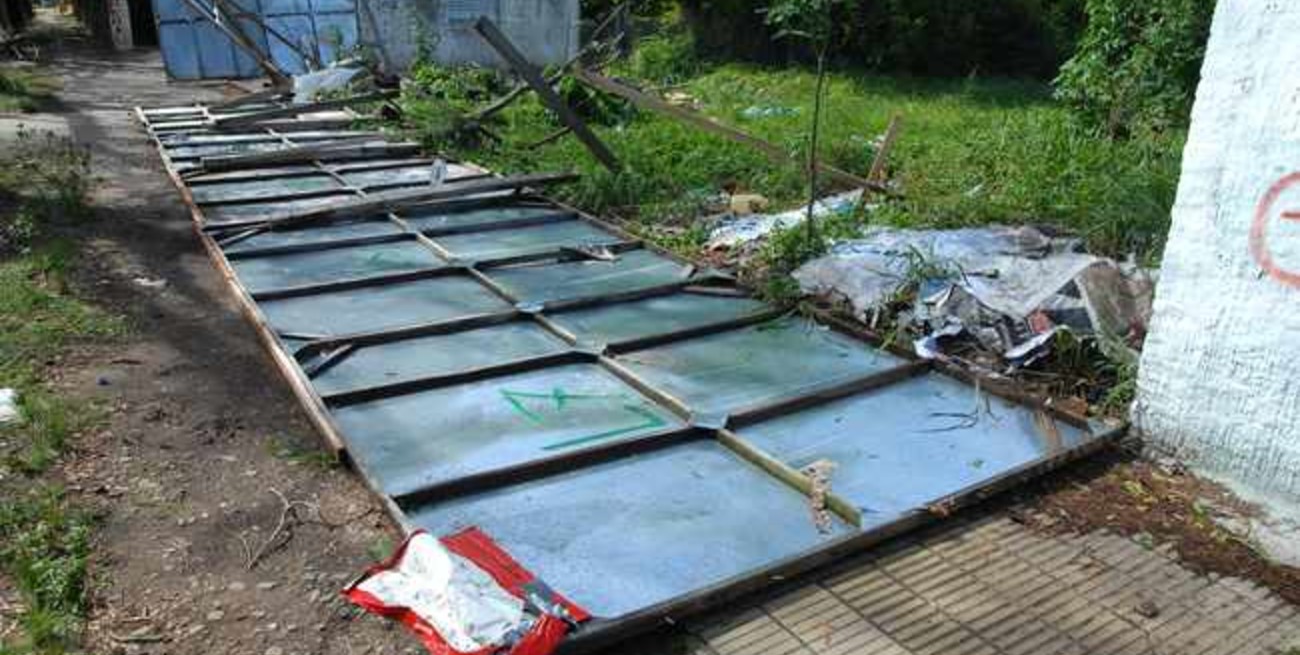 Ráfagas de casi 100 km/h causaron serios destrozos esta madrugada 