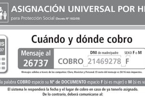 Los beneficiarios de la asignación por hijo pueden informarse por mensaje de texto
