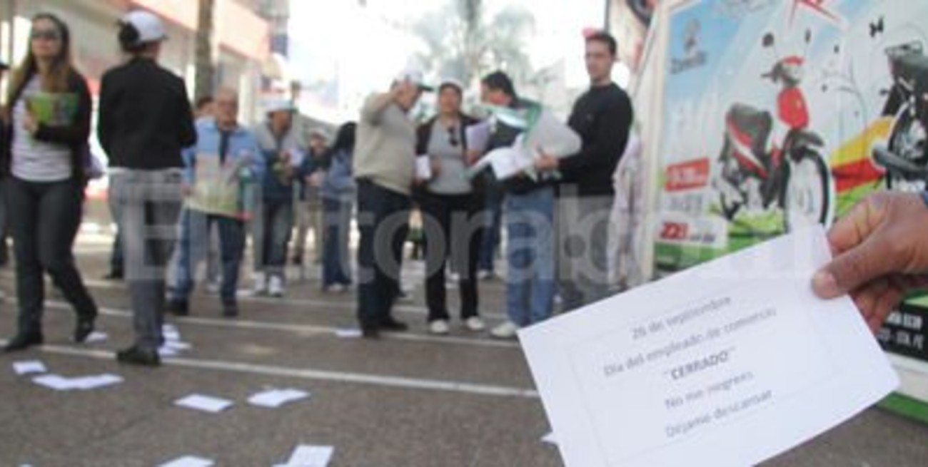 Manifestación de trabajadores del comercio