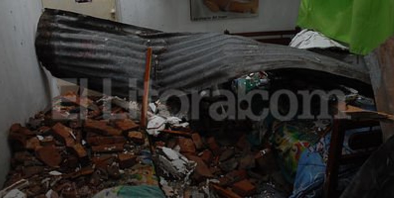 Cayó una pared desde un edificio torre: dos heridos