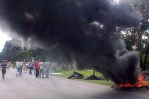 Protesta de municipales esperancinos
