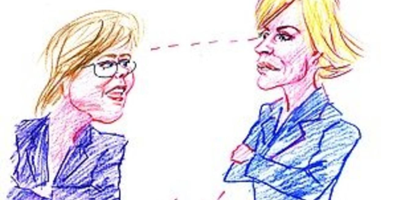 Michelle Bachelet y Evelyn Matthei