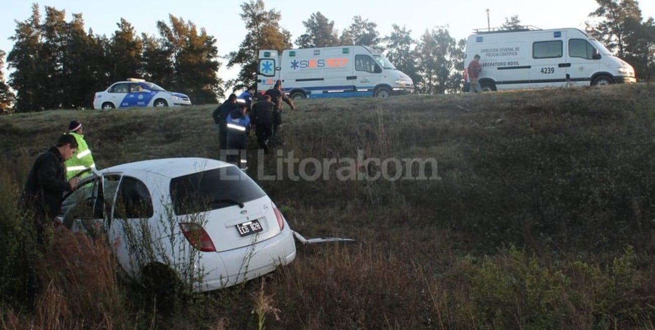 Accidente sobre la autopista