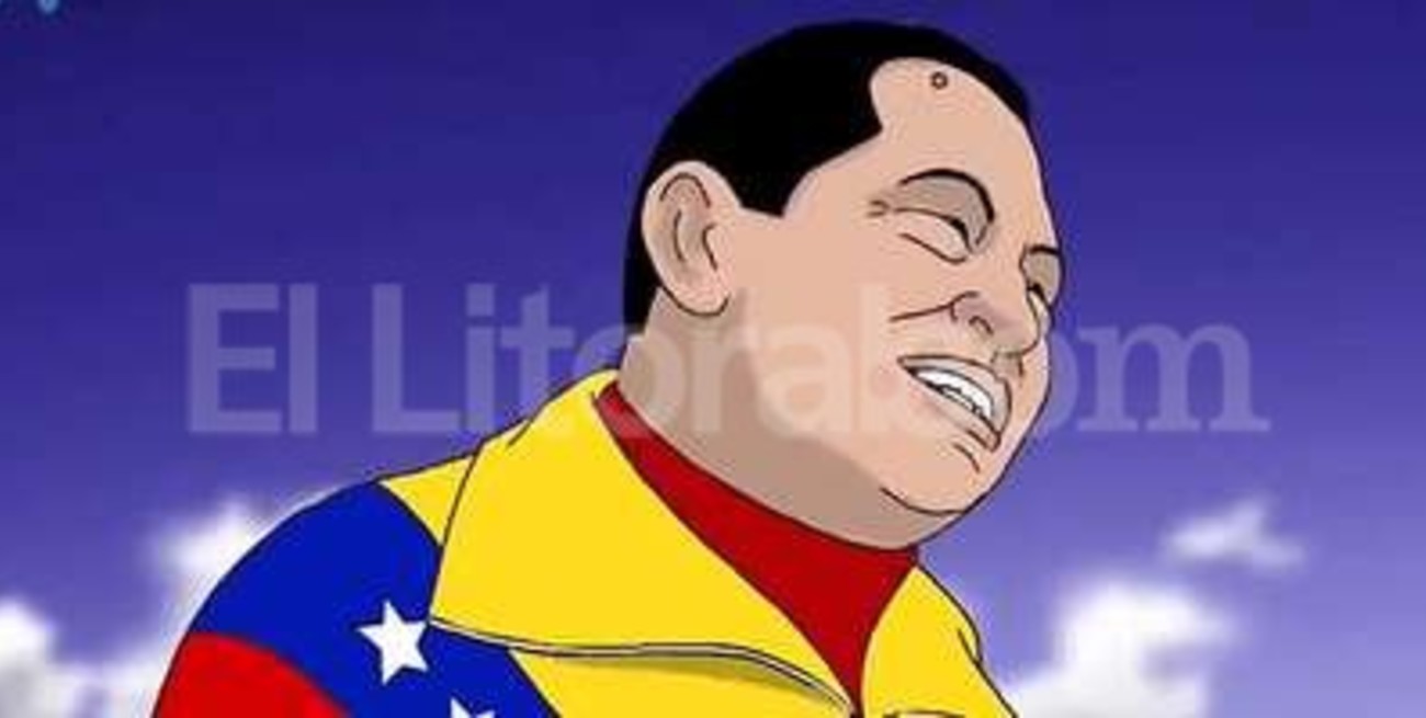 Evita y el Che reciben a Chávez en el Paraíso