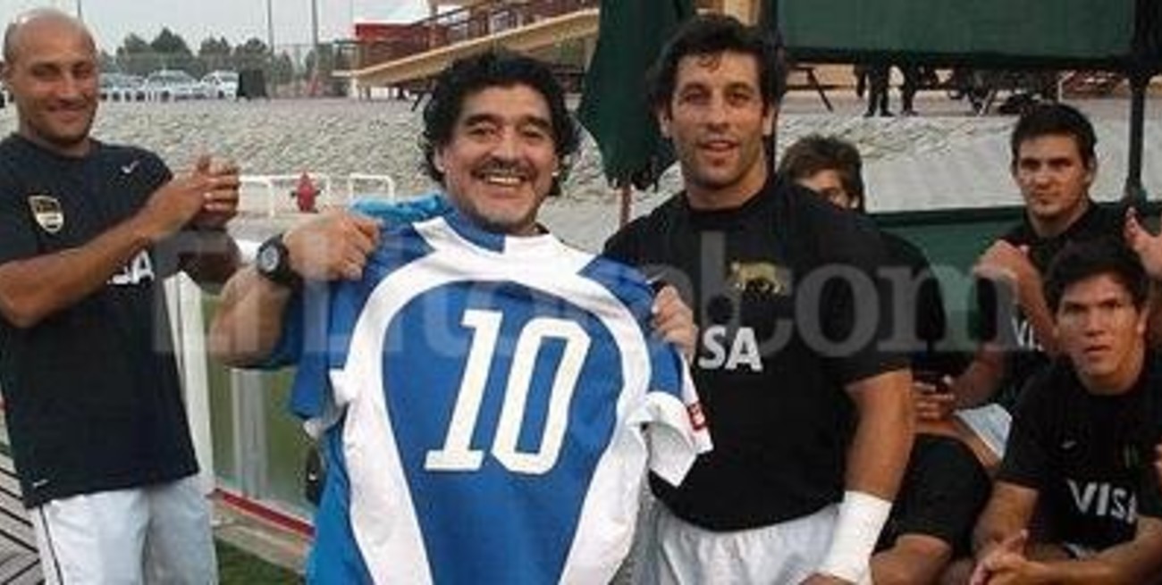 Maradona visitó a Los Pumas 7 en Dubai