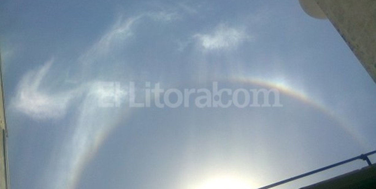 Un halo solar coronó el cielo de la región