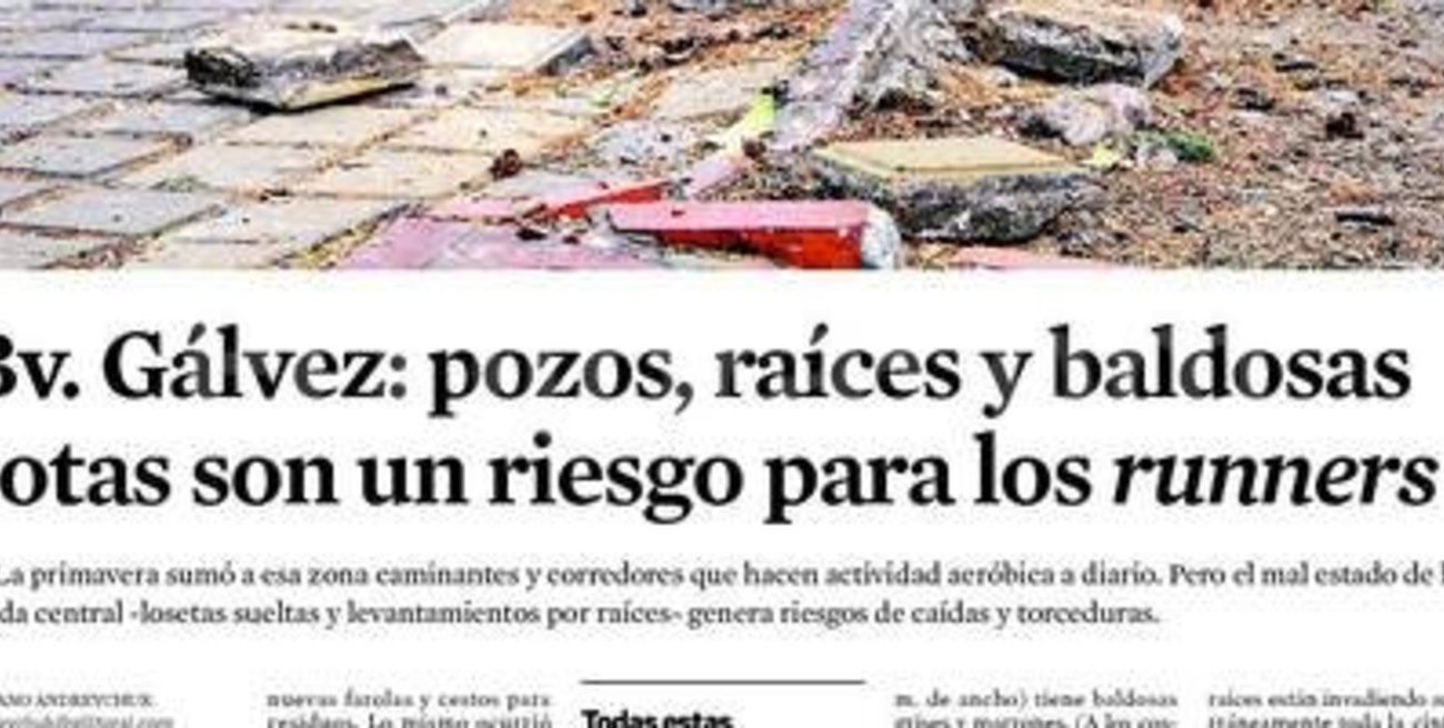 Remodelarán la senda peatonal de bulevar Gálvez y Pellegrini