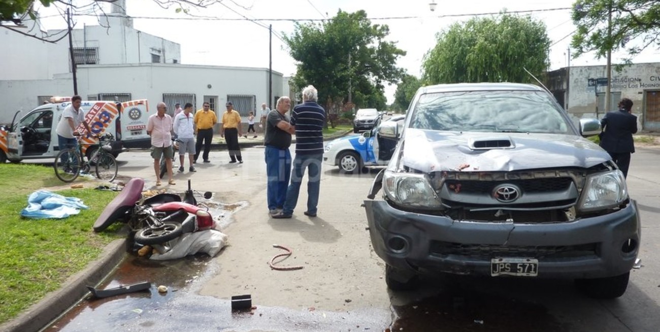José Vignatti chocó con un motociclista que está grave