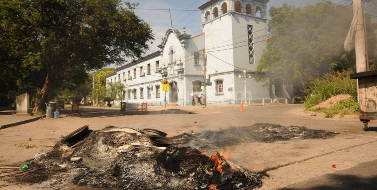 Pese a los anuncios, se mantenía la protesta policial