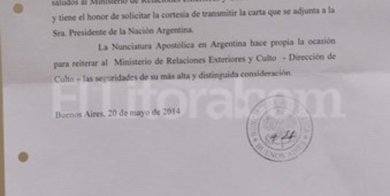 Confirmado: la carta del Papa a la Argentina es legítima
