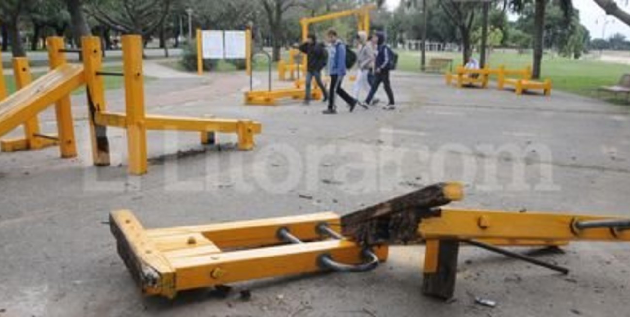 Descuido y vandalismo en los circuitos aeróbicos