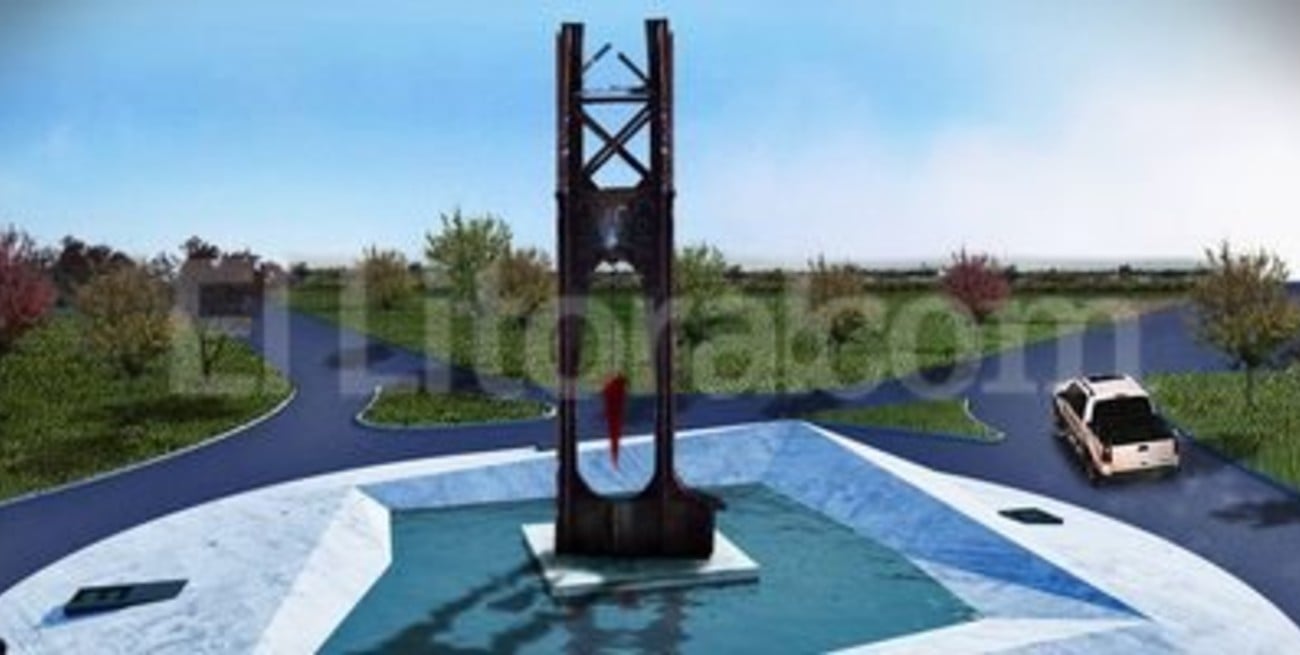 Construirán un monolito con una parte de la vieja antena del Colgante