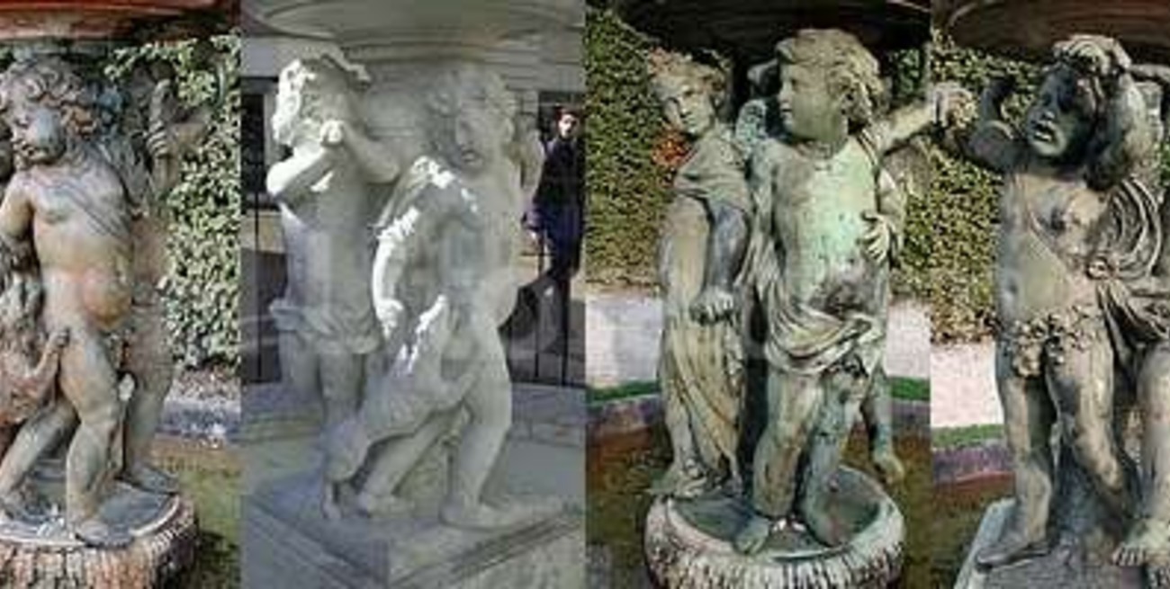 La fuente-escultura de "Los niños cazadores"