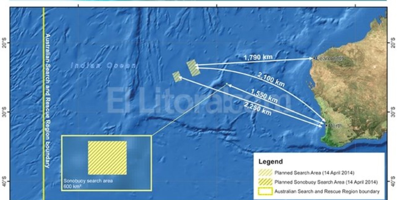 Submarino australiano busca al avión de Malaysia