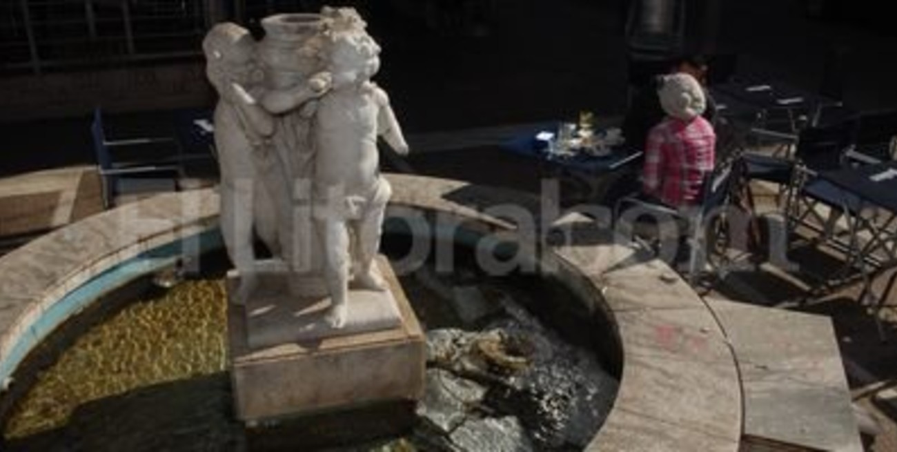 Así destrozó la fuente "Los Niños Cazadores"