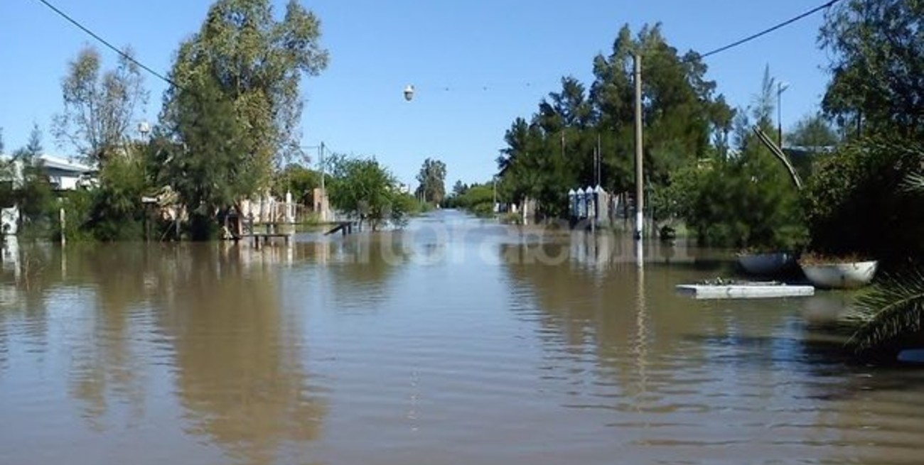 Baja el agua del Salado en San Justo
