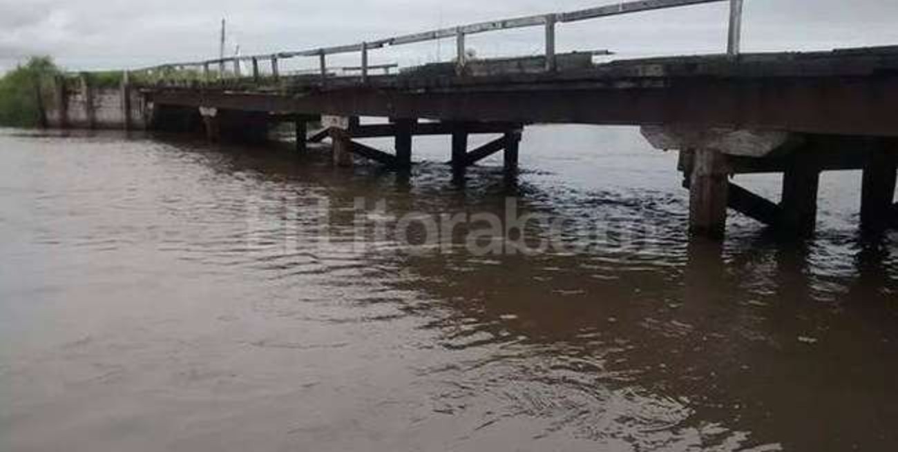 Peligra un puente sobre la Ruta Provincial 55