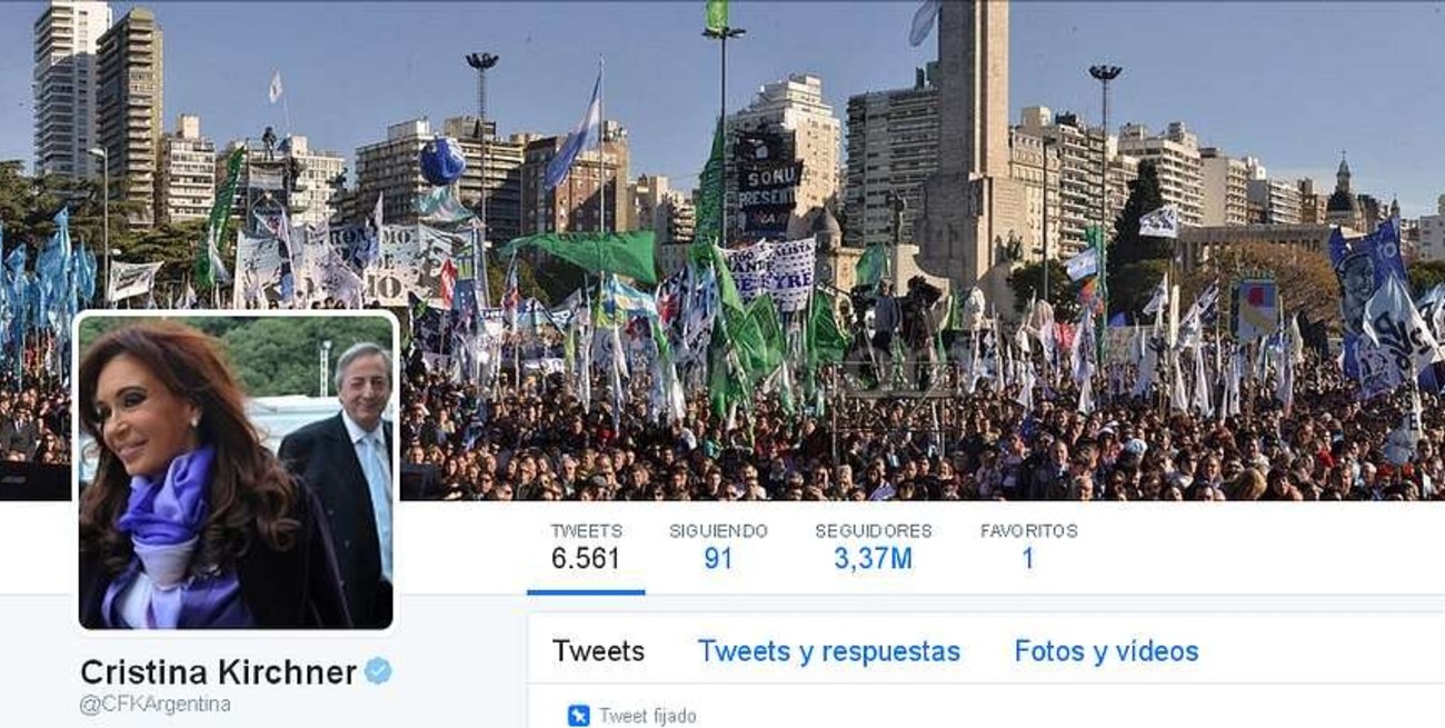 Cristina Fernández está entre los 10 políticos más seguidos del mundo en Twitter