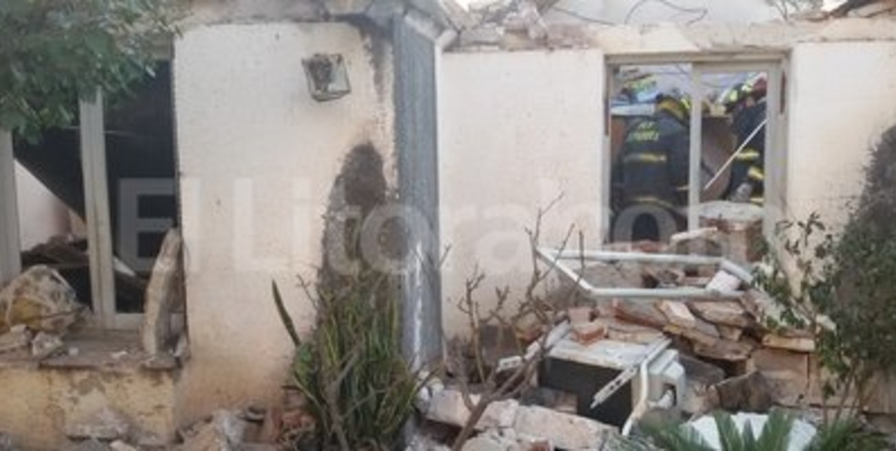 Explotó una garrafa y voló una casa en Rafaela