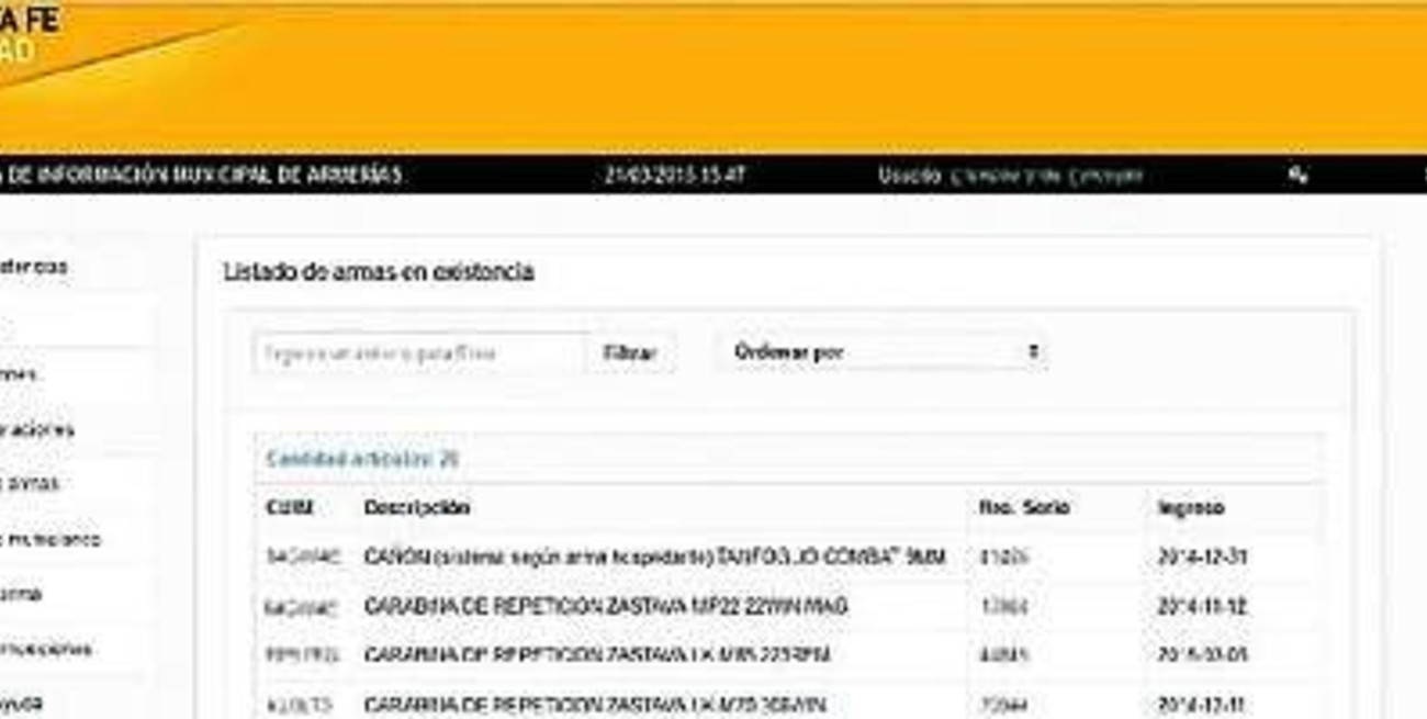 El municipio ya puede controlar online el stock de las armerías