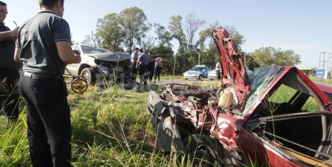 Choque frontal sobre la ruta 1