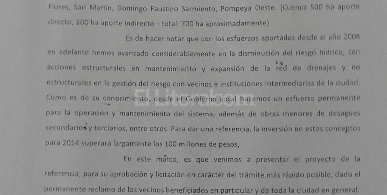 Falta construir tres desagües para aliviar la zona norte cuando llueve