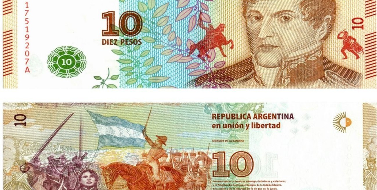 Entró en circulación nuevo billete de 10 pesos