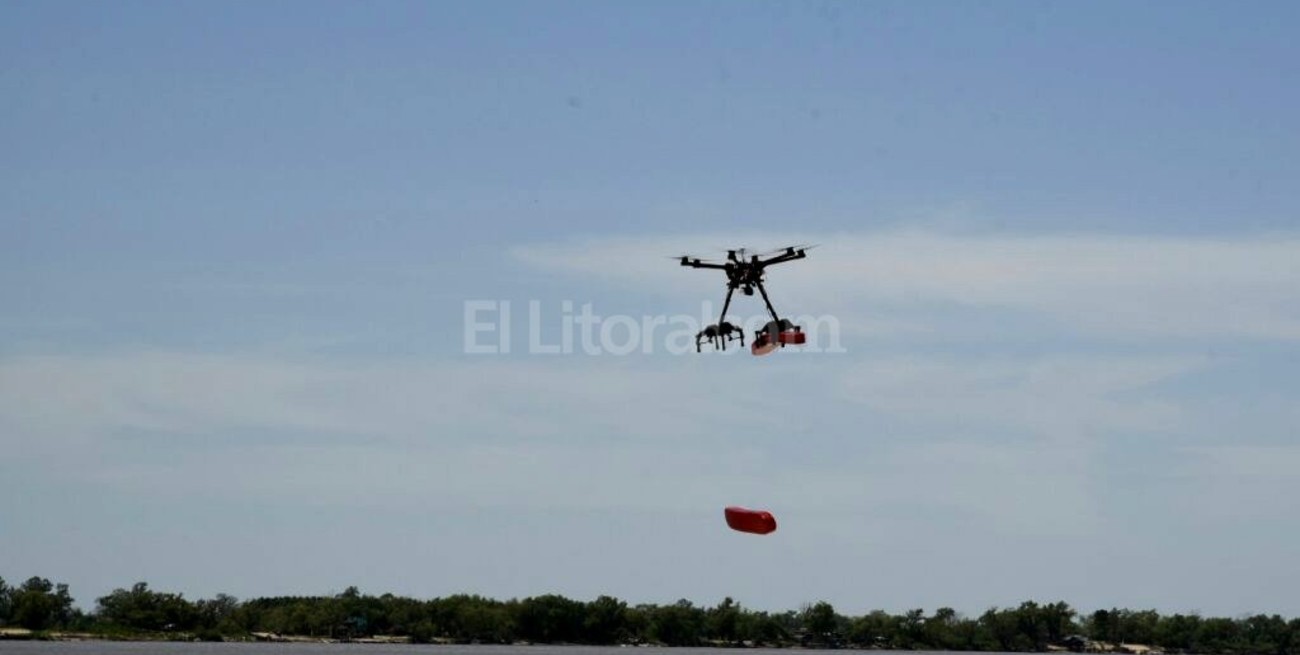 El primer drone salvavidas de Latinoamérica opera en Santa Fe
