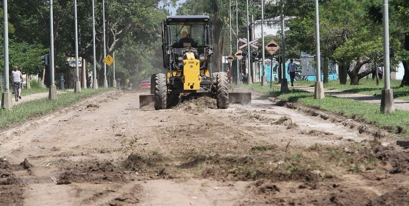 Reparan la calle del Parque Federal