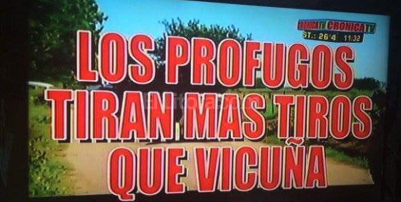 Las placas de Crónica TV, otro recuerdo de la recaptura de los prófugos en Santa Fe