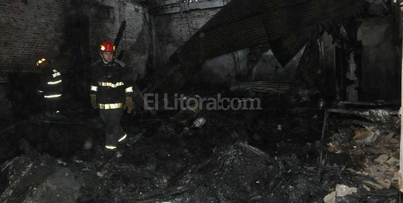 Incendio en un astillero