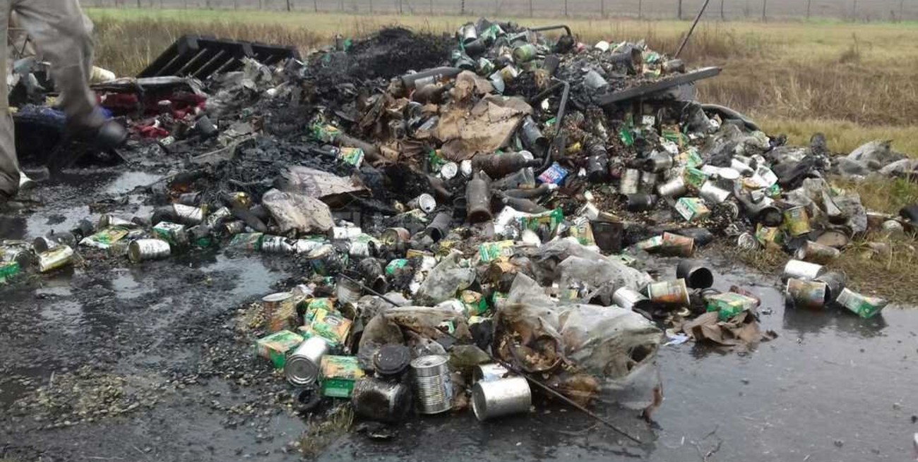 Se quemó un camión en la autopista a Córdoba