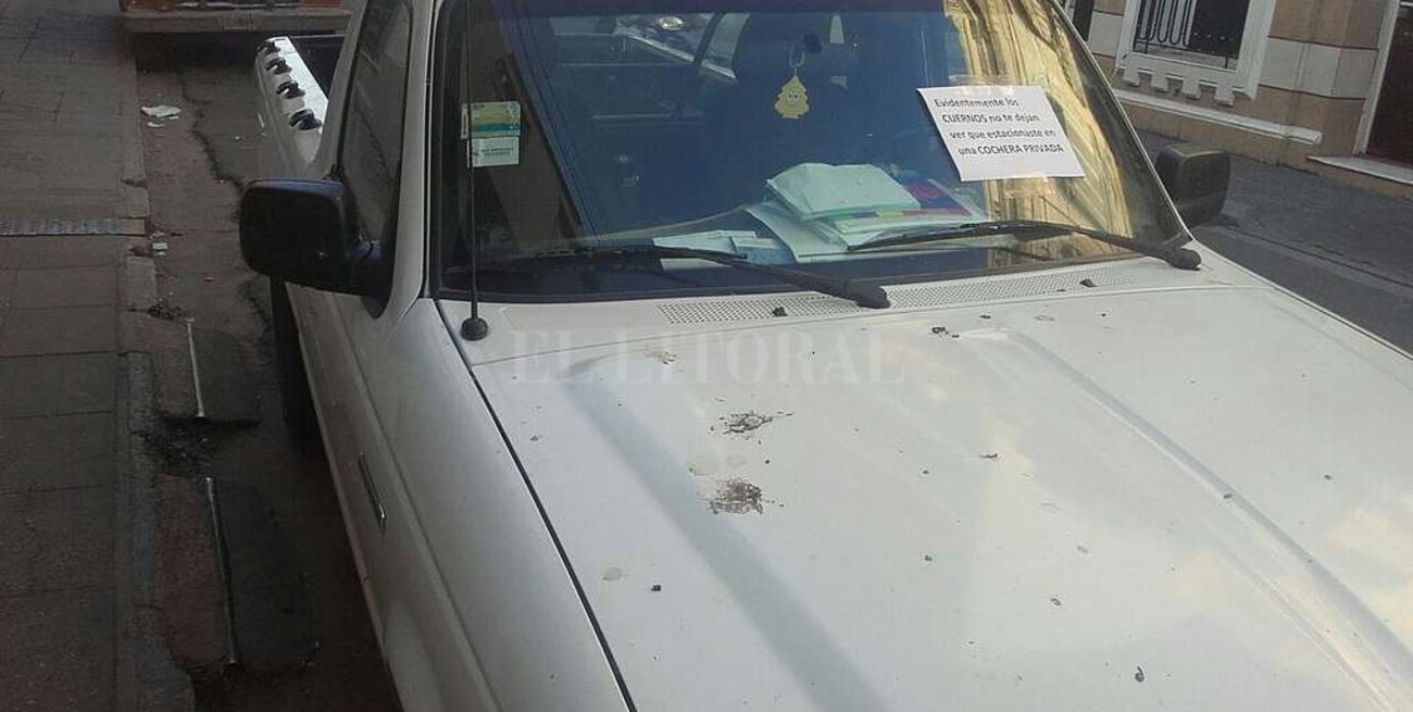 Mensaje en el parabrisas