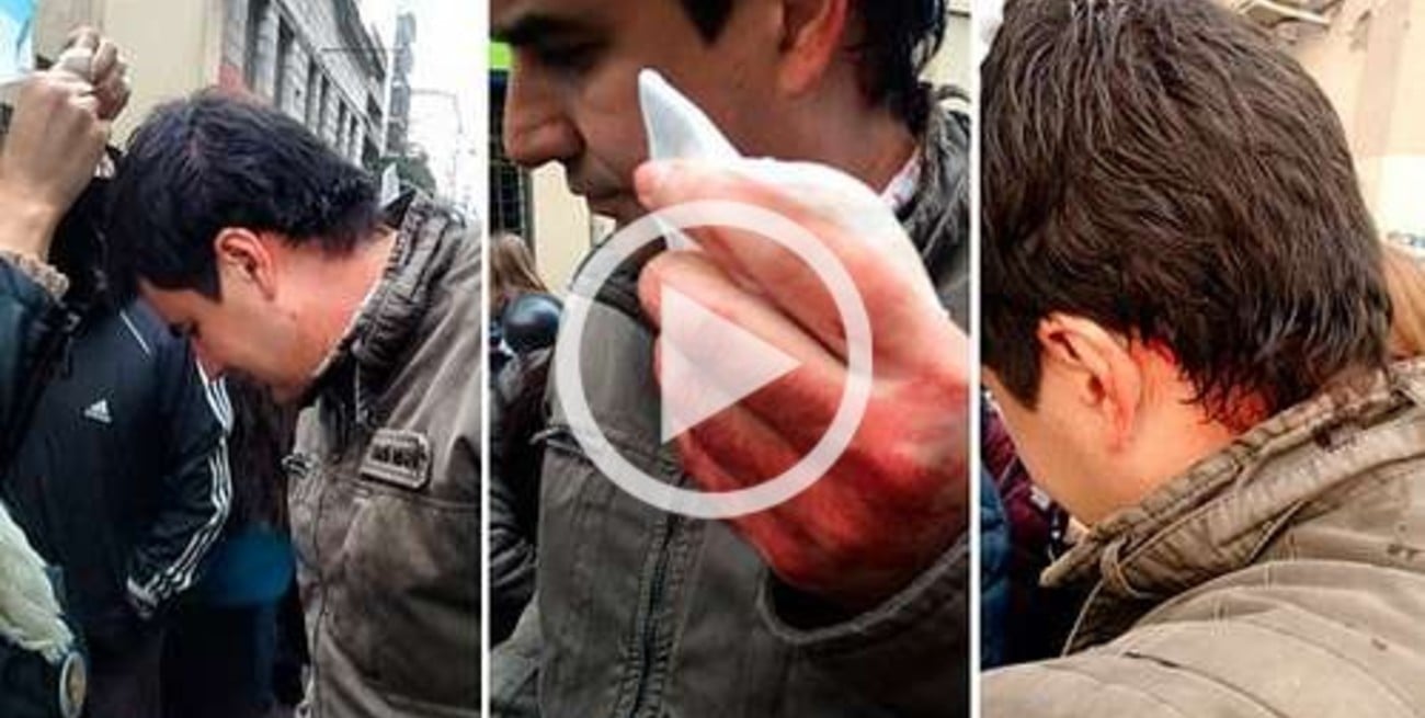 Video: el momento en el que un gendarme le da un bastonazo a Eduardo Toniolli