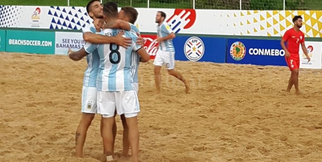Fútbol playa: Argentina venció a Chile en su debut