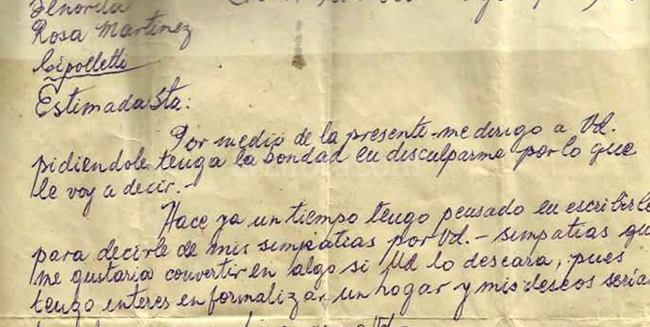 La carta de amor de 1952 que es furor en las redes
