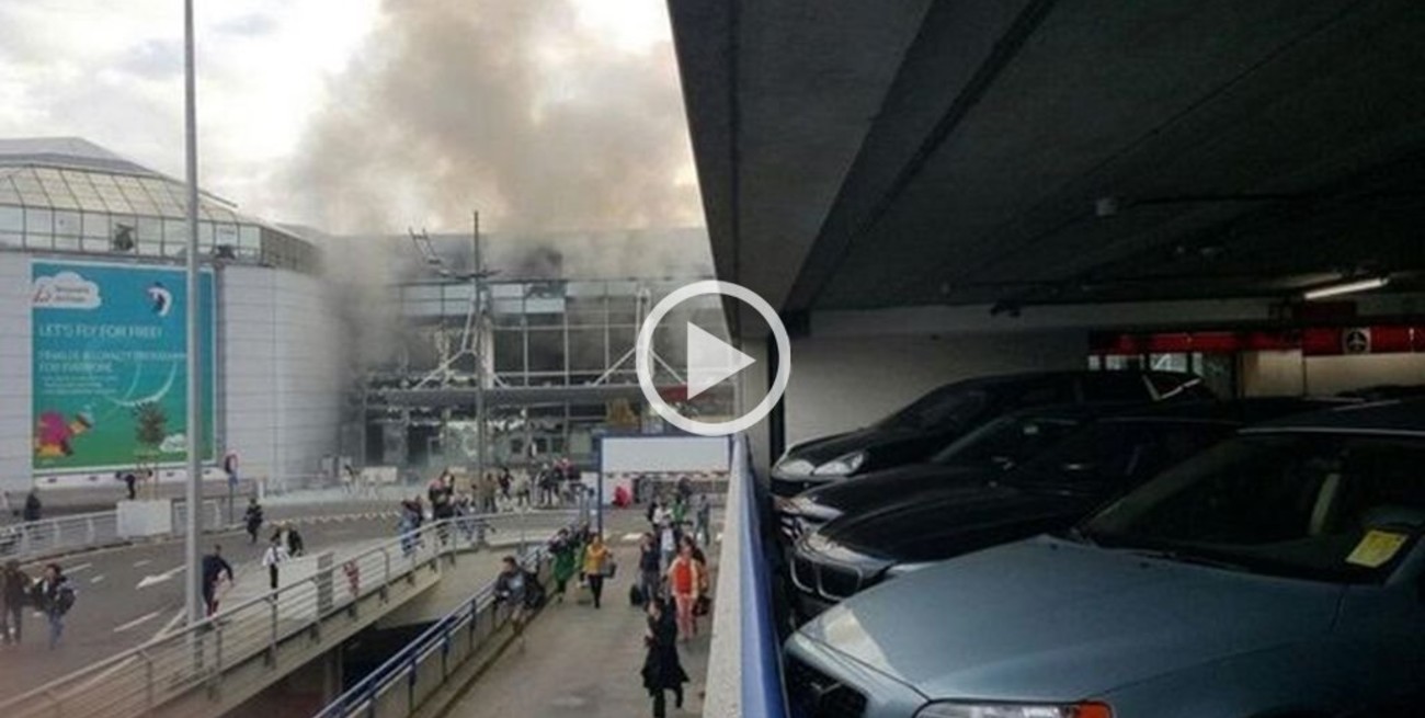 Vea el momento en el que ocurrió el atentado en el aeropuerto de Bruselas