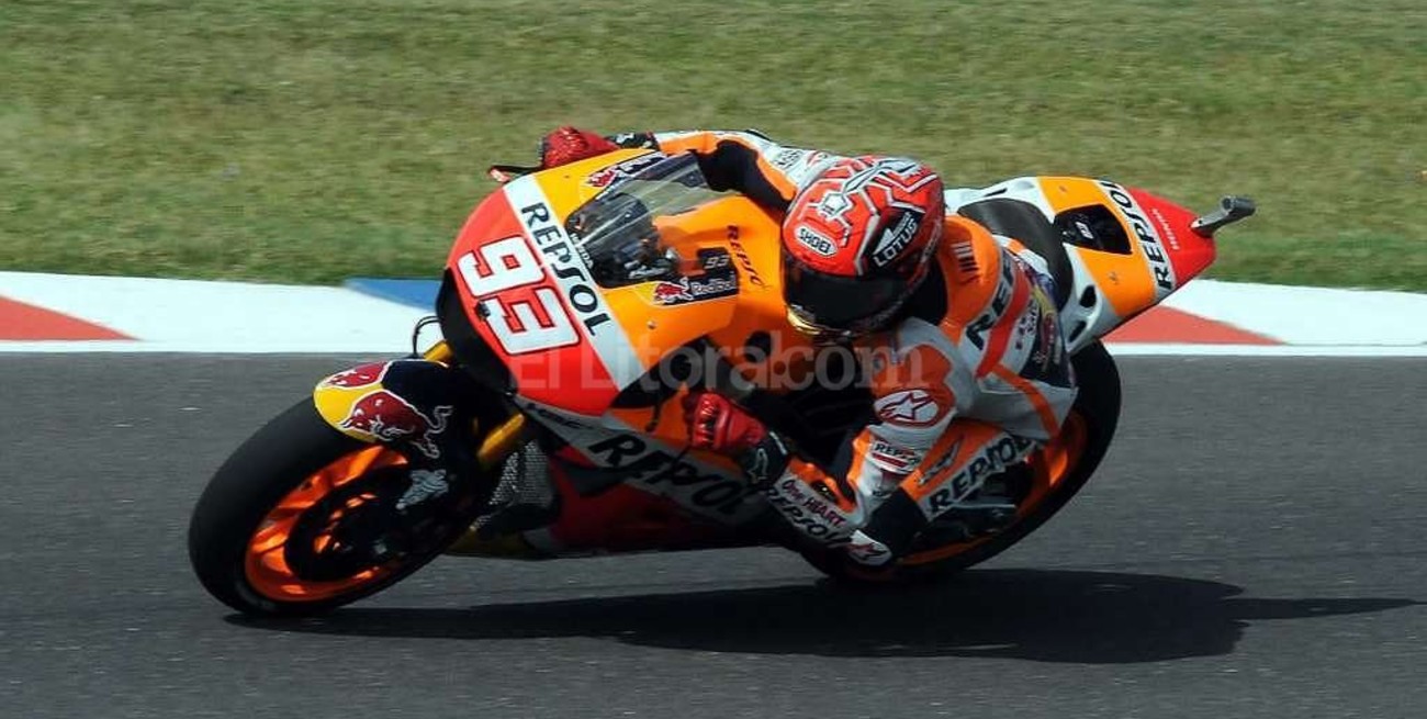 Marc Márquez dominó las pruebas libres de Moto GP en las Termas