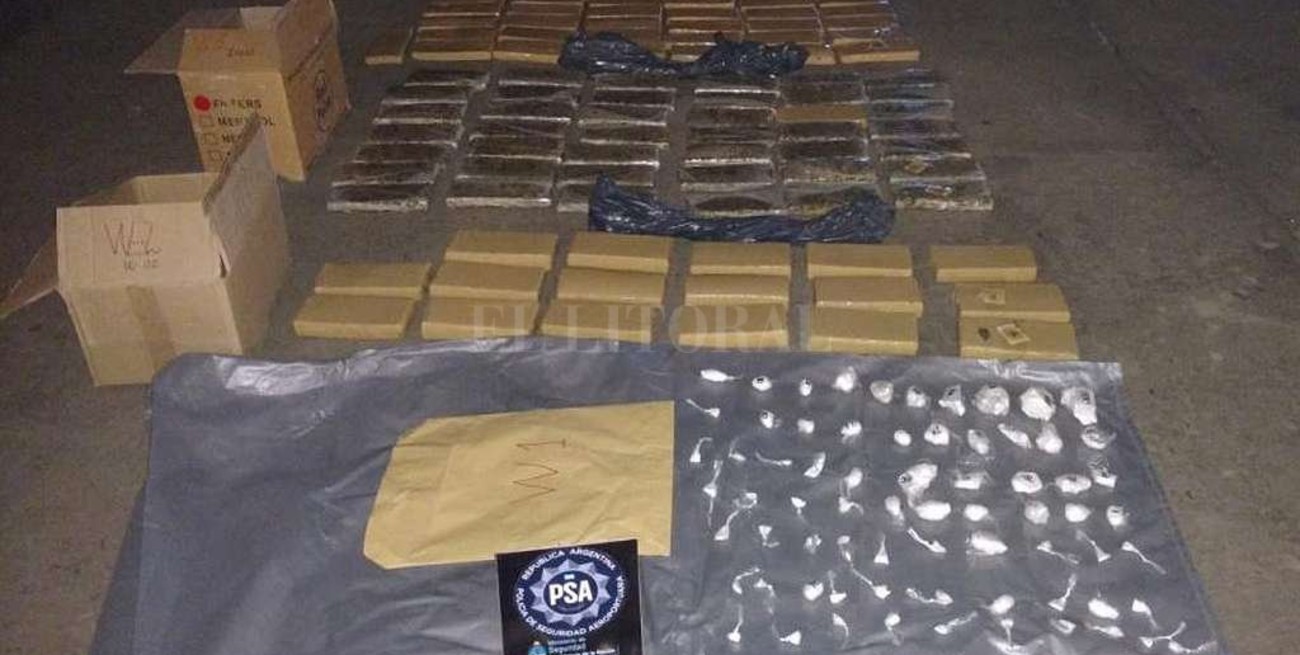 Secuestran 32 kg de cocaína, 83 de marihuana y hay 21 detenidos