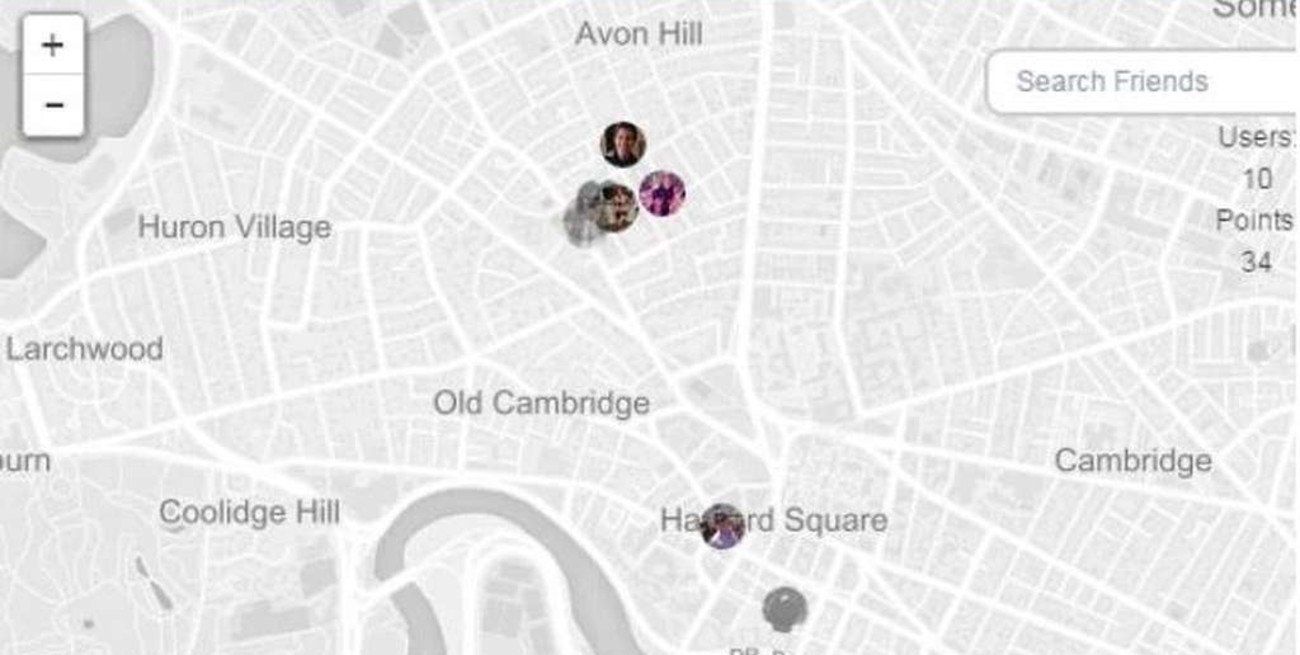 Crean mapa para "detectar" a los contactos de Facebook