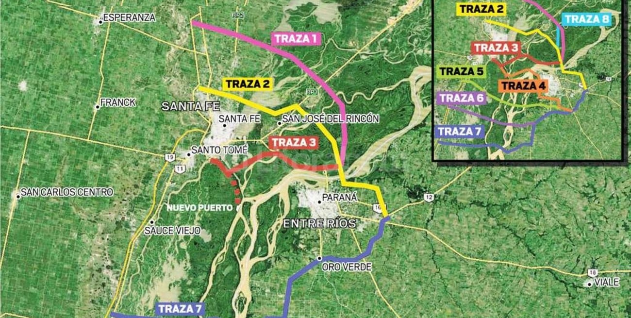 Puente a Paraná: Vialidad Nacional incluirá la traza 3