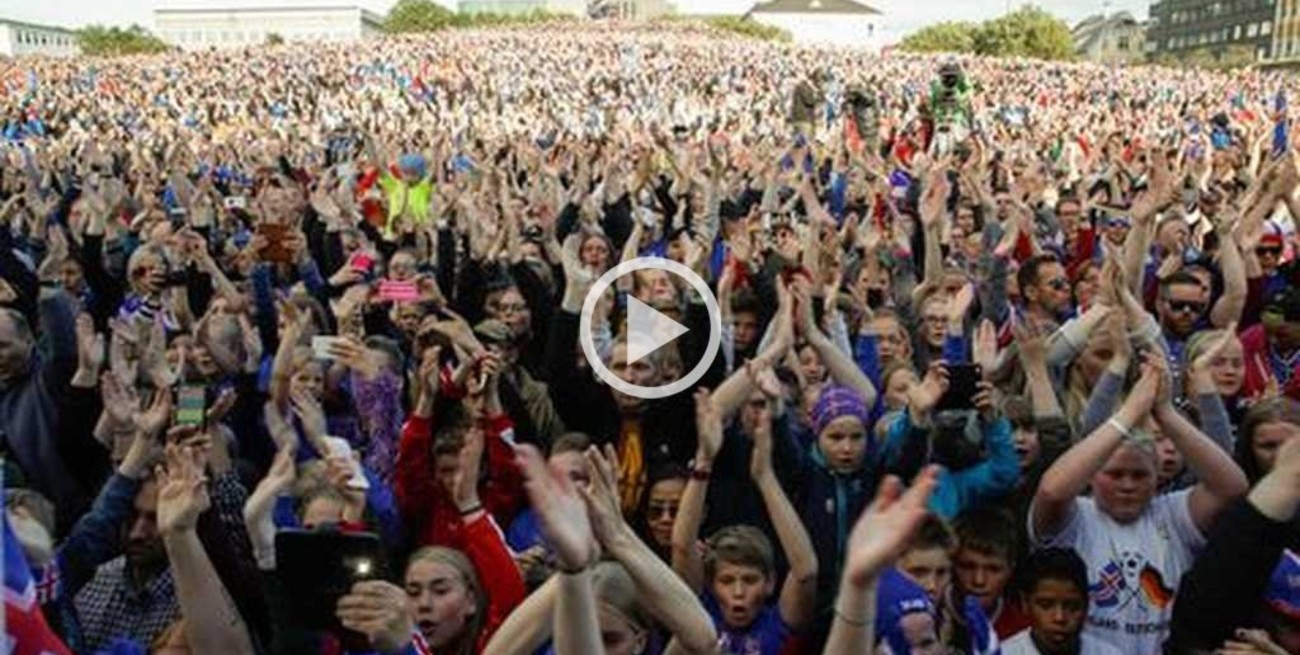 Video: tremendo recibimiento a la selección de Islandia