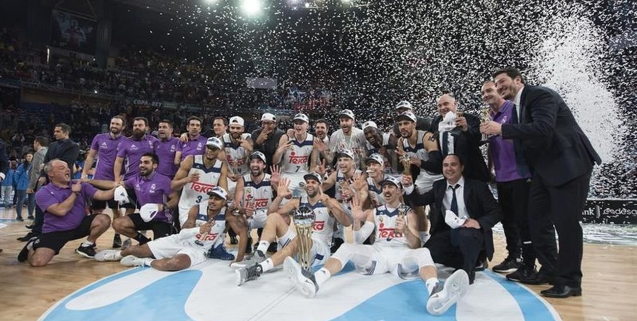 El Real Madrid, donde es figura el Chapu Nocioni, ganó la Copa del Rey