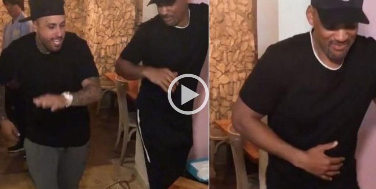 Nicky Jam le enseña a bailar a Will Smith en Colombia