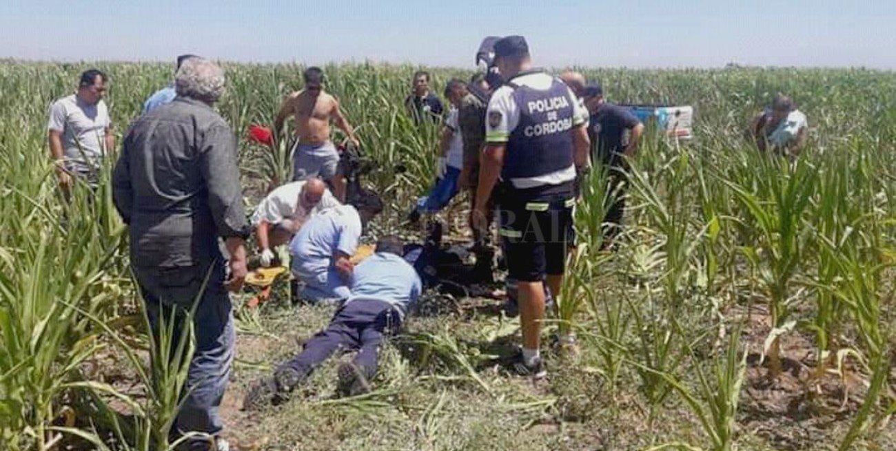 Un copiloto se eyectó de un avión militar cerca de Río Tercero y resultó herido