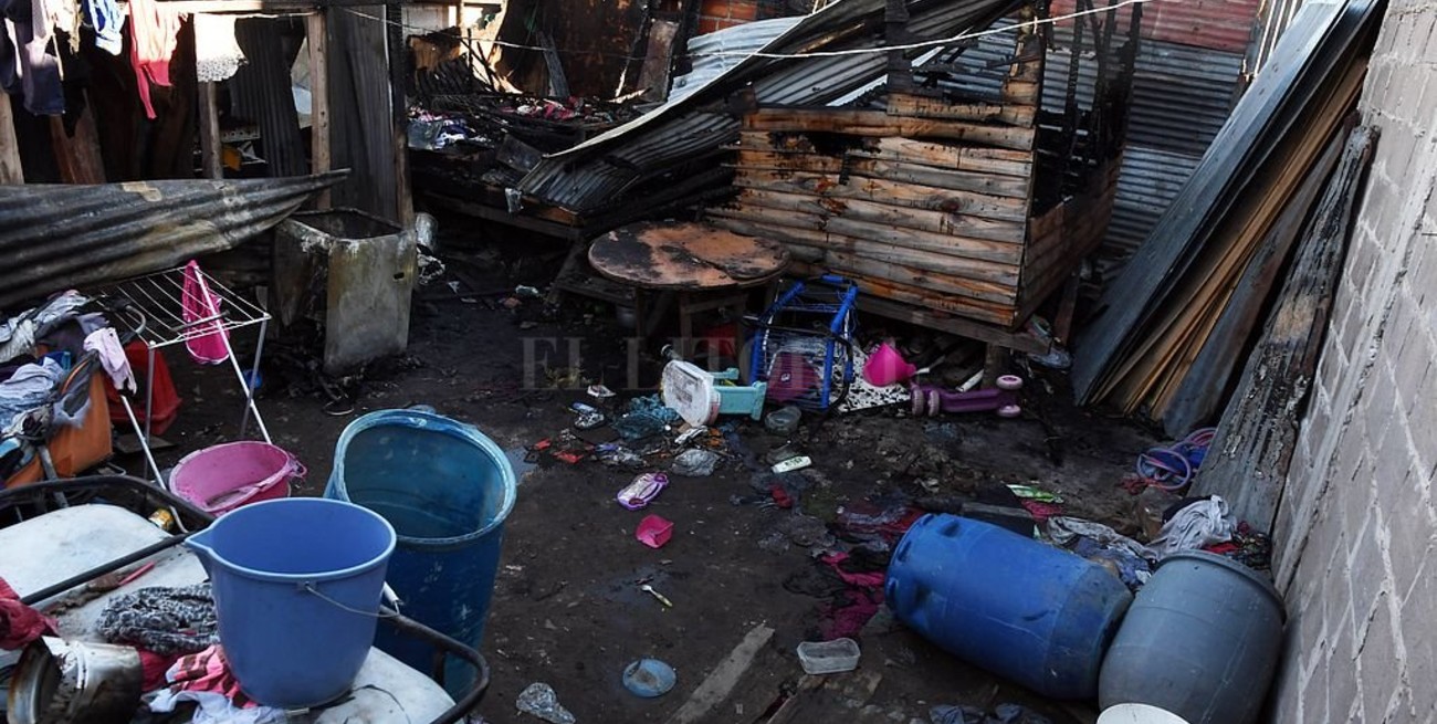 Murieron cuatro nenas al incendiarse una precaria vivienda
