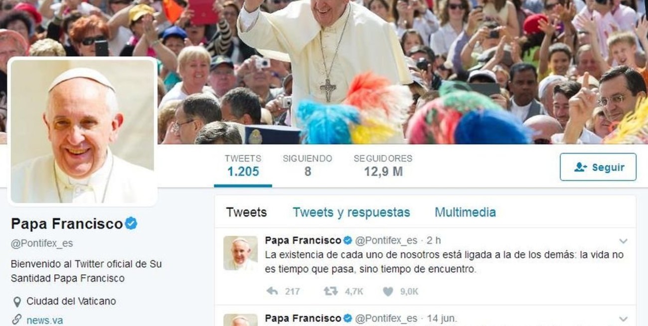 Francisco se consolida como el jefe de Estado más seguido en Twitter