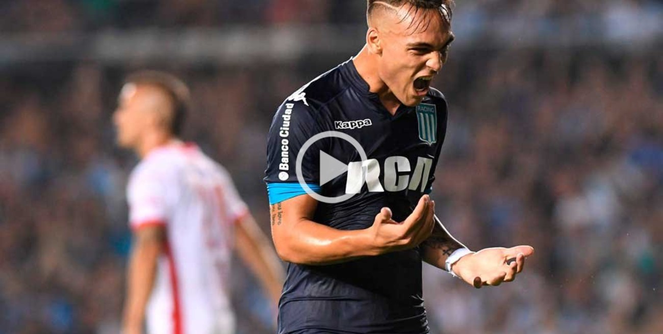 Con tres goles de Martínez, Racing goleó a Huracán